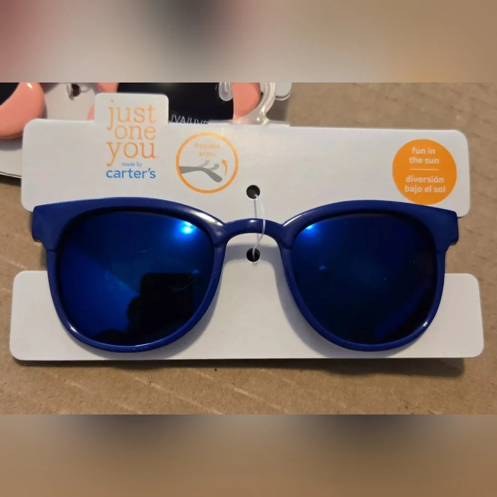 NWT Carter's Just One You Baby Boy's Rectangle Sunglasses, Navy Blue